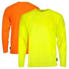 DOME75 Dynamic Series DSL2601 Non-ANSI Jersey Long Sleeve Safety T-Shirt | HiVis Yellow and HiVis Orange