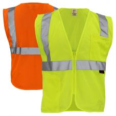 GSS Safety 1001/1002 Class 2 HiVis Mesh Zippered Safety Vest