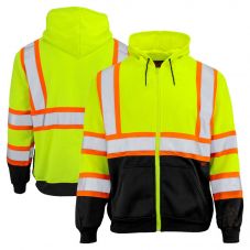 GSS Safety 7009 Class 3 Two Tone Zip front Sweatshirt