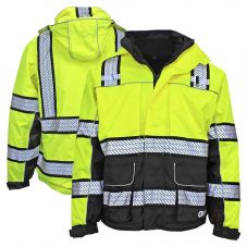 GSS Safety 8505 Onyx Series Class 3 HiVis Thermal 3-In-1 Ripstop Utility Safety Parka