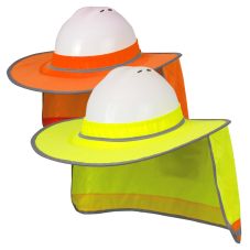 Radians Hi Vis Collapsible Hard Hat Shade | Lime & Orange 