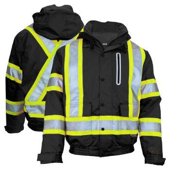 Tough Duck SJ20 Class 1 Hi Vis 300D Ripstop Thinsulate Lined Safety Bomber