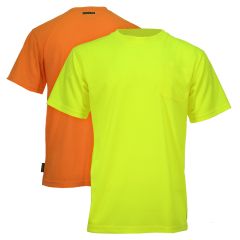 DOME75 DSS1401 Dynamic Series Viz-Dri Safety T-Shirt | HiVis Yellow and HiVis Orange