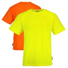 DOME75 Dynamic Series DSS2601 Non-ANSI Jersey Short Sleeve Safety T-Shirt | HiVis Yellow and HiVis Orange 