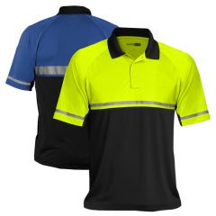 Enhanced Visibility Lightweight Snag-Proof Black Bottom Safety Polo 