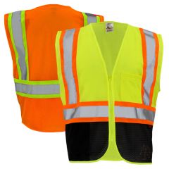 GSS Safety 1105/1106 Class 2 Hi Vis Contrast Black Bottom Safety Vest