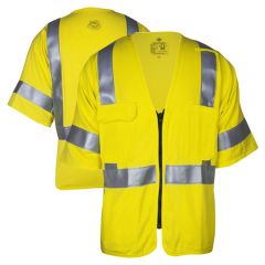 National Safety Apparel VIZABLE FR Class 3 HRC 2 HiVis Deluxe Dual Hazard Safety Vest
