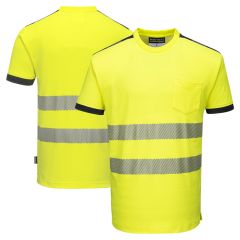 Portwest T181 HiVis Segmented Short Sleeve Safety T-Shirt