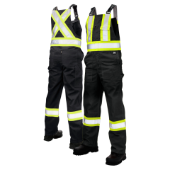 Tough Duck S769 Class 1 Black Poly/Cotton Unlined Contrast Safety Overall