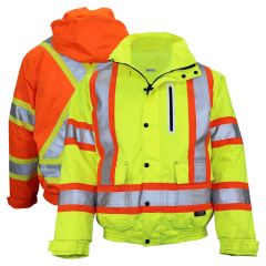 Tough Duck SJ20 Class 3 HiVis 300D Ripstop Thinsulate Lined Safety Bomber