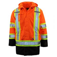 Work King S176 Class 3 Thermal Parka | Orange, Front