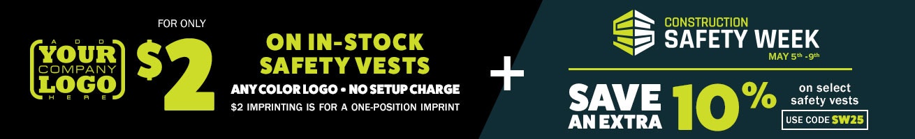 Deal of the Month - $2 imprint on select Vests