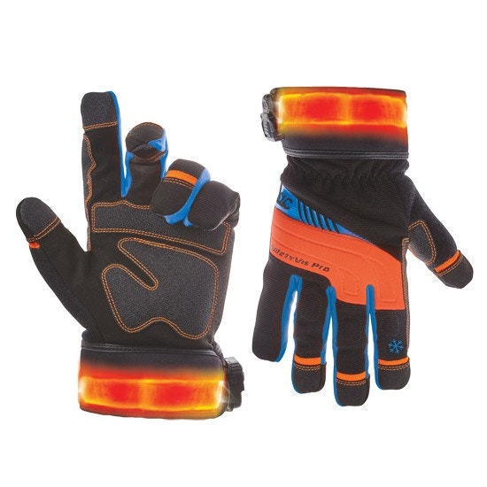 safety vis pro LED illuminated winter work gloves